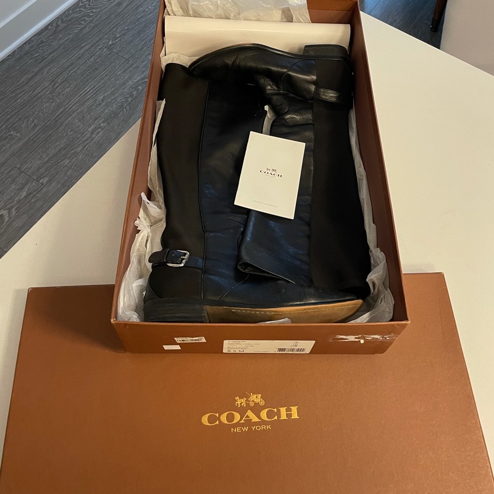 Coach Black Riding Boots